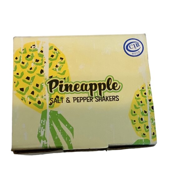 Pineapple Ceramic Salt & Pepper Shakers By Great American Opportunities 4.25" - Picture 2 of 10